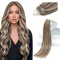 Extensões de cabelo Sunny Hair Microbead 50g 50cm Brown Highlights Extensões de cabelo Sunny Hair Microbead 50g 50cm Brown Highlights