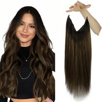 Extensões de cabelo Sunny Invisible Wire Brown Ombre 30-50cm 80g