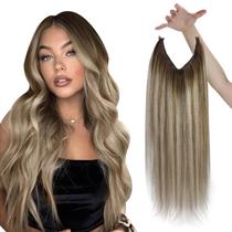 Extensões de cabelo Sunny Wire Balayage Brown 18 polegadas 80g para mulheres