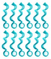 Extensões de cabelo SWACC Curly Wavy Teal Blue 18-19