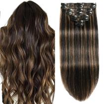 Extensões de cabelo Tebelove Clip em cabelo 100% humano 80 g 20 polegadas