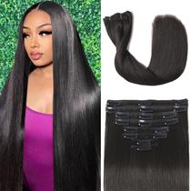 Extensões de Cabelo Tebelove - Clip in, Cabelo Humano 100g, 16"