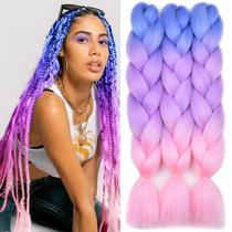 Extensões de cabelo trançadas BACANA Pink Ombre 24 polegadas, 3 unidades Extensões de cabelo trançadas BACANA Pink Ombre 24 polegadas, 3 unidades