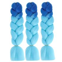Extensões de cabelo trançadas Herina Blue High Temperature Fiber Extensões de cabelo trançadas Herina Blue High Temperature Fiber