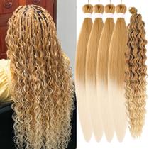 Extensões de cabelo trançadas Leticia Blonde, pré-esticadas, 26 polegadas Extensões de cabelo trançadas Leticia Blonde, pré-esticadas, 26 polegadas