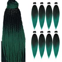 Extensões de cabelo trançadas ShowCoco, pré-esticadas, 20 polegadas, 8 pacotes