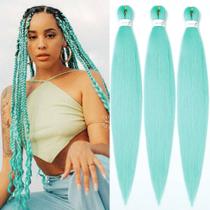 Extensões de cabelo trançadas Umylar, pré-esticadas, 26 cm, 3 pacotes Extensões de cabelo trançadas Umylar, pré-esticadas, 26 cm, 3 pacotes