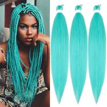 Extensões de cabelo trançadas UpRyo Pré-esticadas Neon Verde Menta