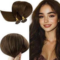 Extensões de cabelo U Tip RUNATURE Chocolate Brown 50cm 50g