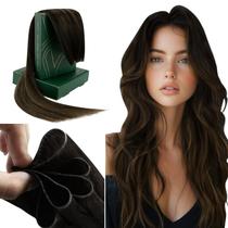 Extensões de cabelo Ugeat Genius Weft Dark Brown Balayage 16in