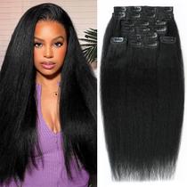 Extensões de cabelo VICHAO Kinky Straight Clip em 40 cm e 120 g