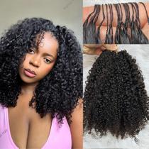 Extensões de cabelo Walnut Knotless Crochet Afro Kinky Curly 14 polegadas