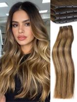Extensões de cabelo WIGNEE 100% Remy Human 45cm T4/27 Honey Blonde