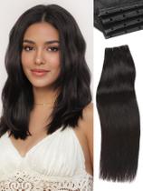 Extensões de cabelo WIGNEE 14 polegadas Natural Black Remy Human
