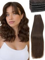 Extensões de cabelo WIGNEE 2 peças 31 cm 100% Remy Brown