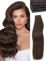 Extensões de cabelo WIGNEE 2PCS 20" Brown 100g Remy Human Hair