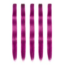 Extensões de cabelo Winsky Purple-red Clip em cabelo 100% humano
