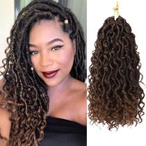Extensões de cabelo YESEGO Goddess Locs Crochet 30 cm, 6 pacotes