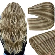 Extensões de cabelo YoungSee Butterfly Weft 80 g 16 polegadas marrom claro