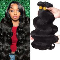 Extensões de cabelo ZGGTL Body Wave 3 Bundles 12A 40-50cm Extensões de cabelo ZGGTL Body Wave 3 Bundles 12A 40-50cm