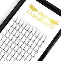 Extensões de Cílios 4D PRO LASHBEAUTY - 14mm - 0,10 Ventiladores Pré-fabricados