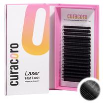 Extensões de cílios CURACORO Laser Flat Lash True Black C, CC, D Curl 7-15 mm