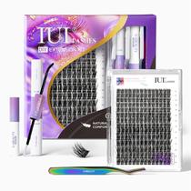 Extensões de cílios Lash Clusters IUI Beauty DIY 196 unidades com kit