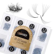 Extensões de cílios LASHVIEW 1000 Premade Volume 5D D Curl Extensões de cílios LASHVIEW 1000 Premade Volume 5D D Curl