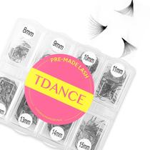 Extensões de cílios TDANCE 600 Fans Mega Volume 24D 0,03 mm