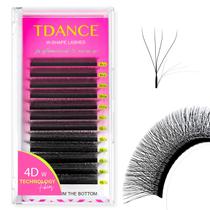 Extensões de cílios TRDANCE W 4D Premade Ventiladores 0.07 C/D Curl