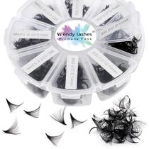 Extensões de cílios Ventiladores pré-fabricados WENDY LASHES 500 unidades 30D 0,07 mm