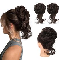 Extensões de coque de cabelo HOOJIH HB010 Dasiy Dark Chocolate Brown