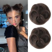Extensões de coque de cabelo REECHO Mini Claw Clip Messy Cat Ears x2