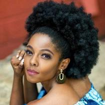 Extensões de rabo de cavalo Mybobwig Big Afro Puff para mulheres negras