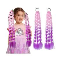 Extensões De Rabo De Cavalo Sintético Colorido Leve De 20 Polegadas, 2 Peças Para Mulheres E