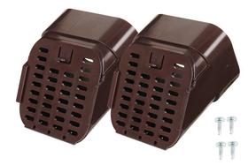 Extensões Gutter Downspout 2x3, pacote com 2 unidades, Brown Lebenwell