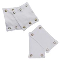 Extensor Alongador De Body Bebe Roupa Bebe 1 Kit Com 2 Botões de 6cmx10cm E 1 Kit Com 3 Botões Branco 9cmx10cm 100 algodão Antialérgico Unissex
