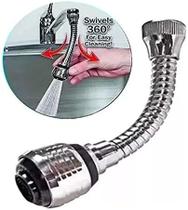 Extensor Bico Arejador Cromado Prolongador Torneira Chuveirinho Flexível Gira 360 Graus para Pias Perfeito para Cozinhas, Banheiros e Lavanderias