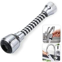 Extensor Bico Arejador Cromado Prolongador Torneira Chuveirinho Flexível Gira 360 Graus para Pias Perfeito para Cozinhas, Banheiros e Lavanderias Extensor Bico Arejador Cromado Prolongador Torneira Chuveirinho Flexível Gira 360 Graus para Pias Perfeito para Cozinhas, Banheiros e Lavanderias