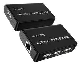 Extensor Cabo Usb Por Cabo Ethernet Utp Até 100m + 4 Usb