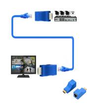 Extensor Conversor Hdmi Via 1 Cabo Rede Rj45 4k 30m Cat5e/6