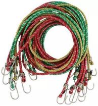 Extensor Corda Elástico 1,5 Mts Bagageiro Gancho Ferro 10Un