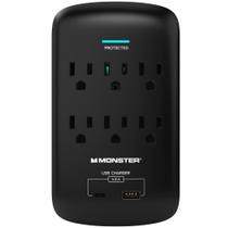 Extensor de 6 tomadas Wall Tap Plug com protetor contra sobretensão Monster Extensor de 6 tomadas Wall Tap Plug com protetor contra sobretensão Monster