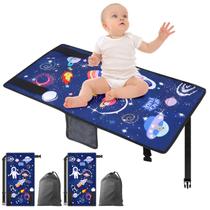 Extensor de assento de avião QSCFKL para crianças, cama infantil azul, pacote com 2