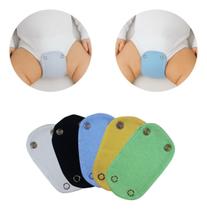 Extensor de Body 2 Botões Kit 5 Un Alongador de Body Menino Botão Pressão Cha de Bebe Enxoval Maternidade 100 algodão 6cmx10cm Baby Deluxe