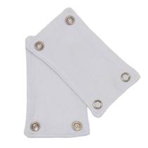 Extensor De Body Bebe Enxoval Menina Kit 2 Peças Alongador De Body Com 2 Botões 100 Algodao Branco 6cmx10cm cha de bebe Macio Baby Deluxe