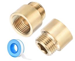 Extensor de Braço para Chuveiro em Latão 25 mm - Kit com 2 Unidades