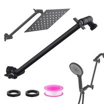 Extensor de Braço para Chuveiro happywins 12" Ajustável em Aço Preto Extensor de Braço para Chuveiro happywins 12" Ajustável em Aço Preto