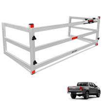 Extensor De Caçamba Hilux 2016 a 2022 Divisor ED Prata