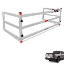 Extensor de Caçamba Maverick 2022 2023 Divisor Cargas ED Prata